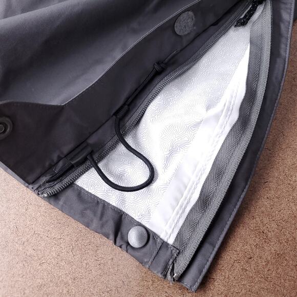 REI Waterproof Rain Pants Sealed Seams Drawstring Zip Ankles Women M Gray - Picture 5 of 13